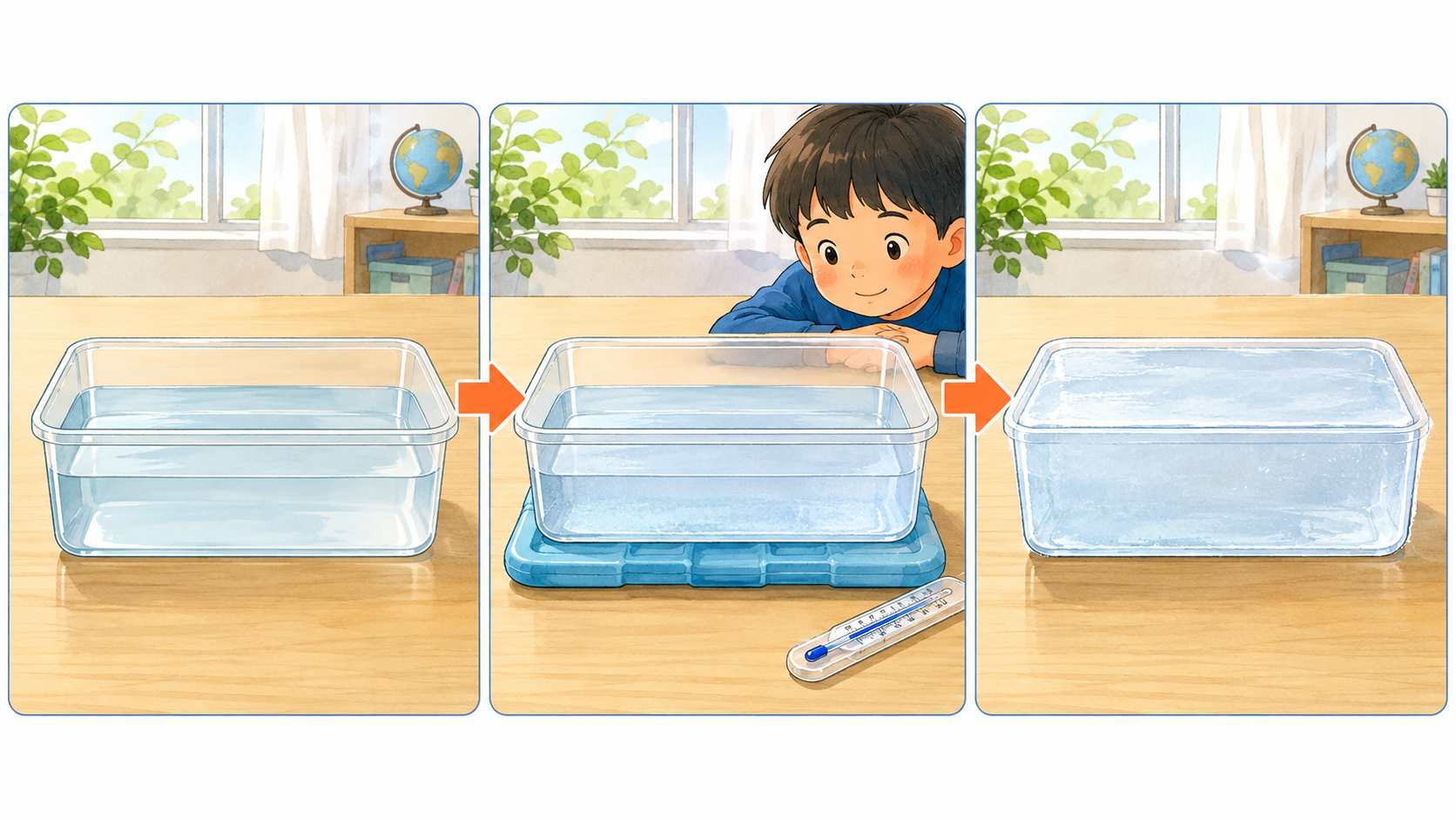 どうして水は氷になるの？の補助図解イメージ